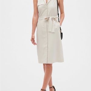 Banana Republic Trench Shirt Dress White